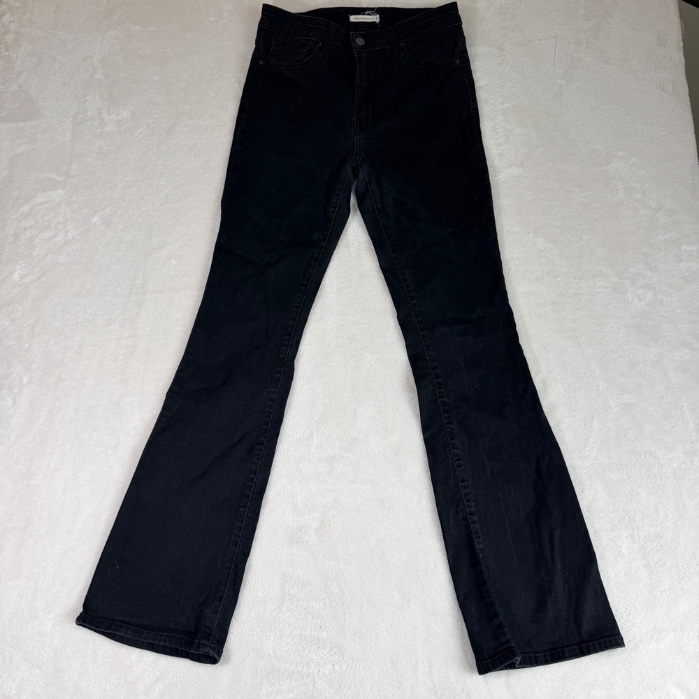 Levis 725 High Rise Bootcut Jeans Black Denim W29 L32